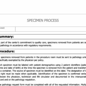 Specimen Process Policy image