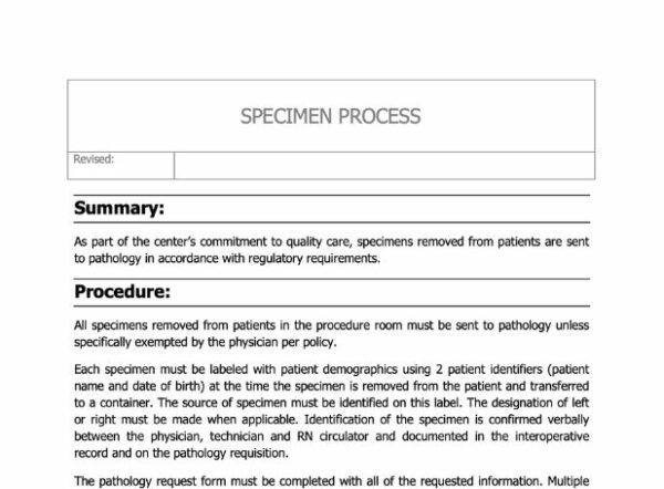 Specimen Process Policy image