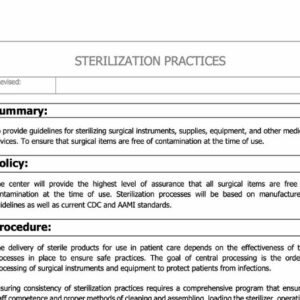 Sterilization Practices Policy image