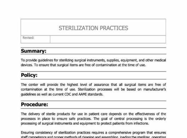 Sterilization Practices Policy image