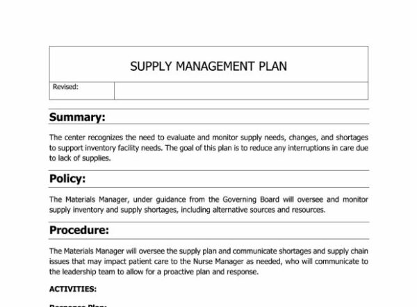 Supply Management Plan image