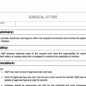 Surgical Attire Policy Image