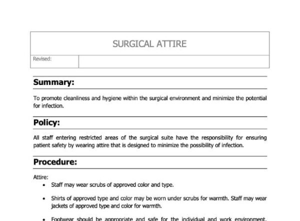 Surgical Attire Policy Image