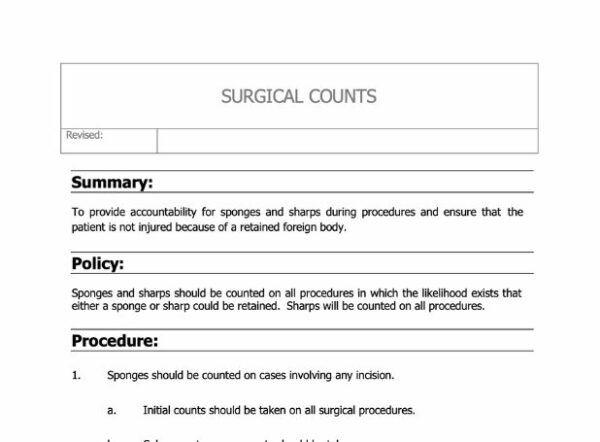 Surgical Counts Policy image