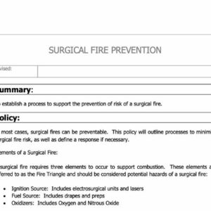 Surgical Fire Prevention Policy image