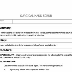 Surgical Hand Scrub Policy image