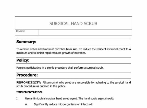 Surgical Hand Scrub Policy image