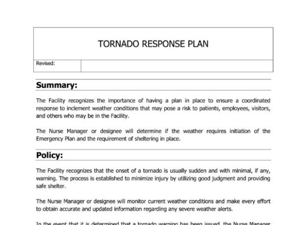 Tornado Response Plan image