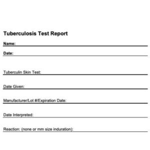 Tuberculosis Test Report