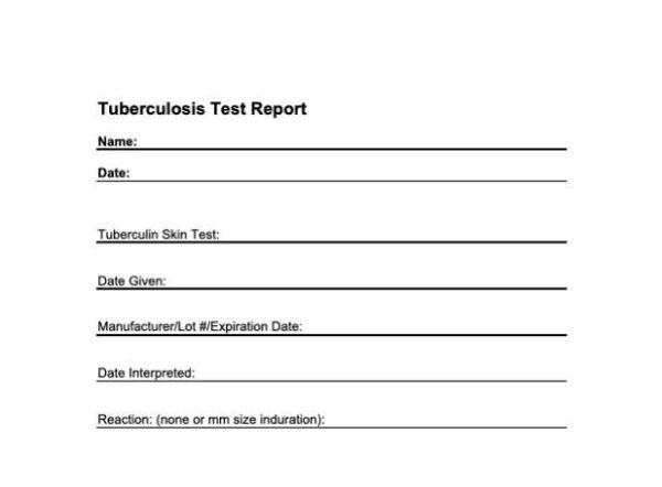 Tuberculosis Test Report