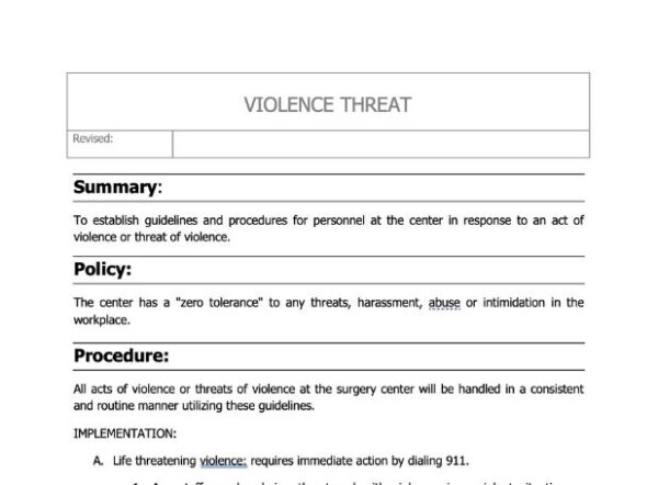 Violence Threat Policy image