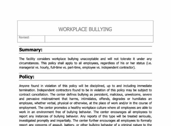 Workplace Bullying Policy image