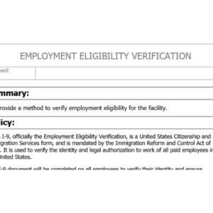 Employment Eligibility Verification Image