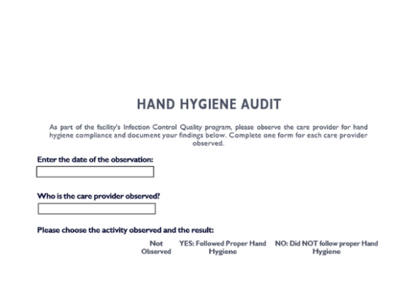 Hand Hygiene Audit Image