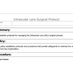 Intraocular Lens Safety Protocol Image