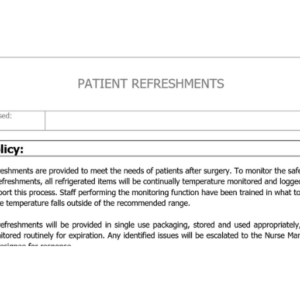 Patient Refreshment Policy Image