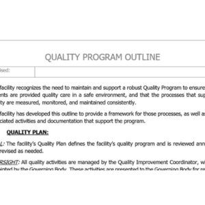 Quality Program Outline Image