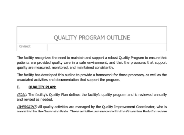 Quality Program Outline Image