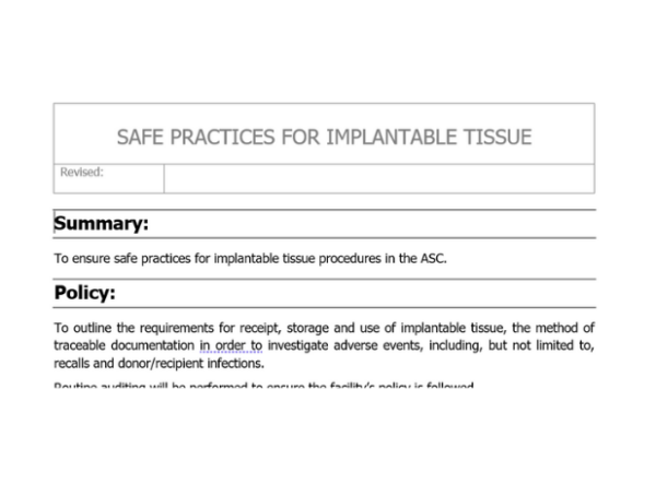 Safe Guidelines Implantable Tissue Image