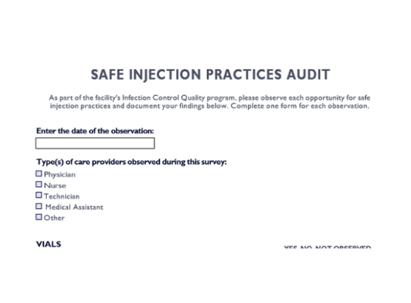 Safe Injection Audit Image