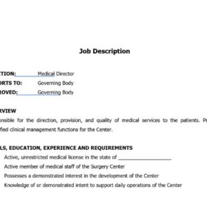 Medical Director Job Description Image