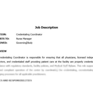 Job Description Credentialing Coordinator image