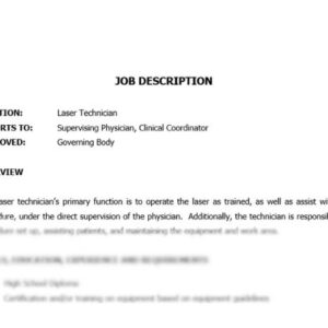 Job Description Laser Tech image
