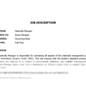 Job Description Materials Manager image