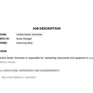 Job Description Sterile Processing Tech image